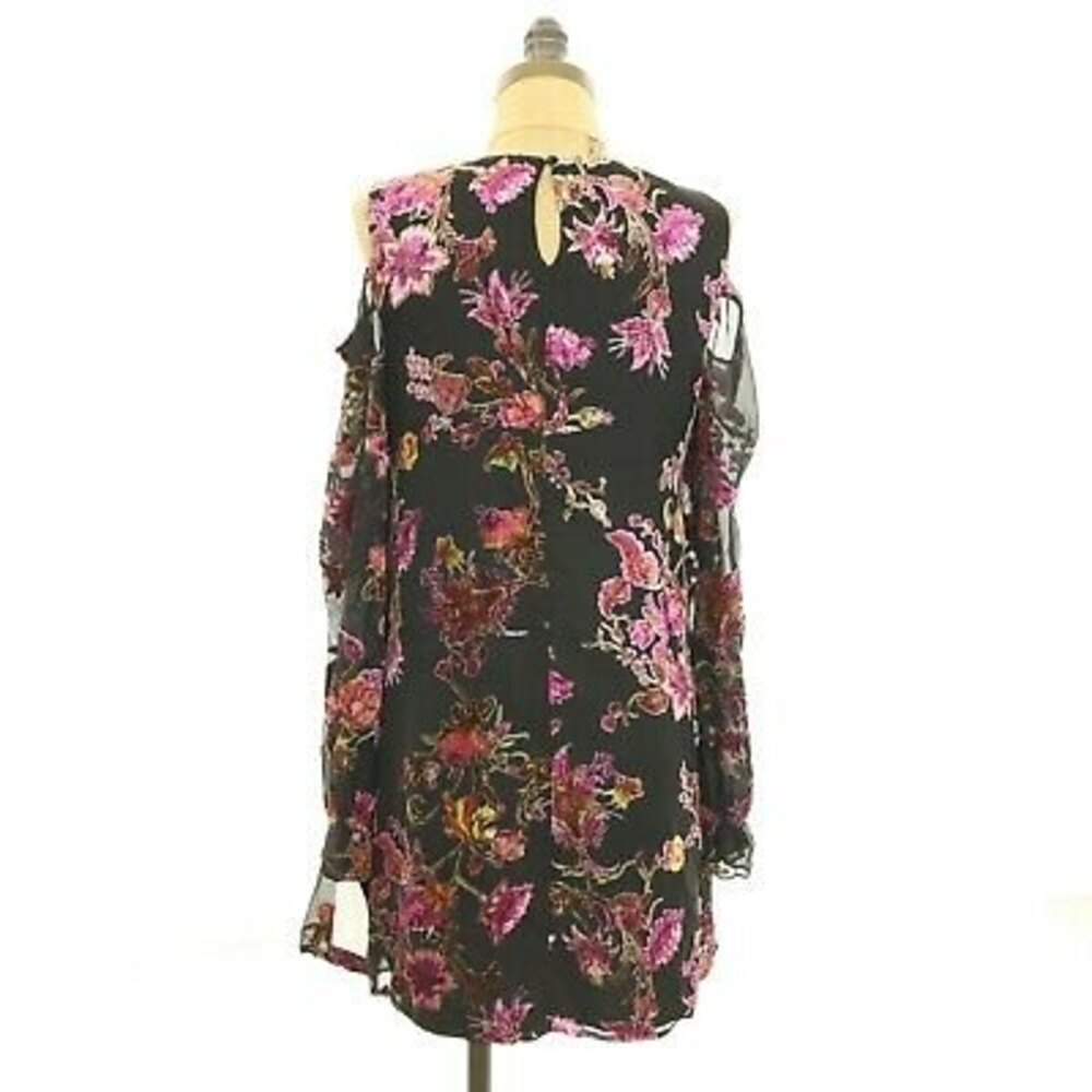 Chelsea28 Nordstrom Cold Shoulder Dress Size XS Velvet Burnout Floral NWT B43 - Picture 5 of 7